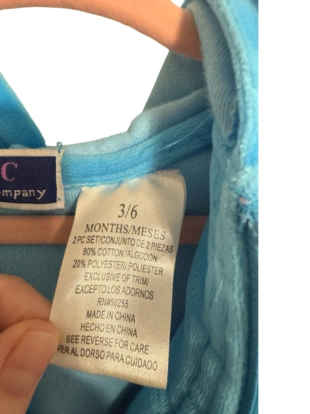 TMC The Mayfair Company Y2K Blue Butterfly Ruffle Zip Up Jacket Girls 3-6M